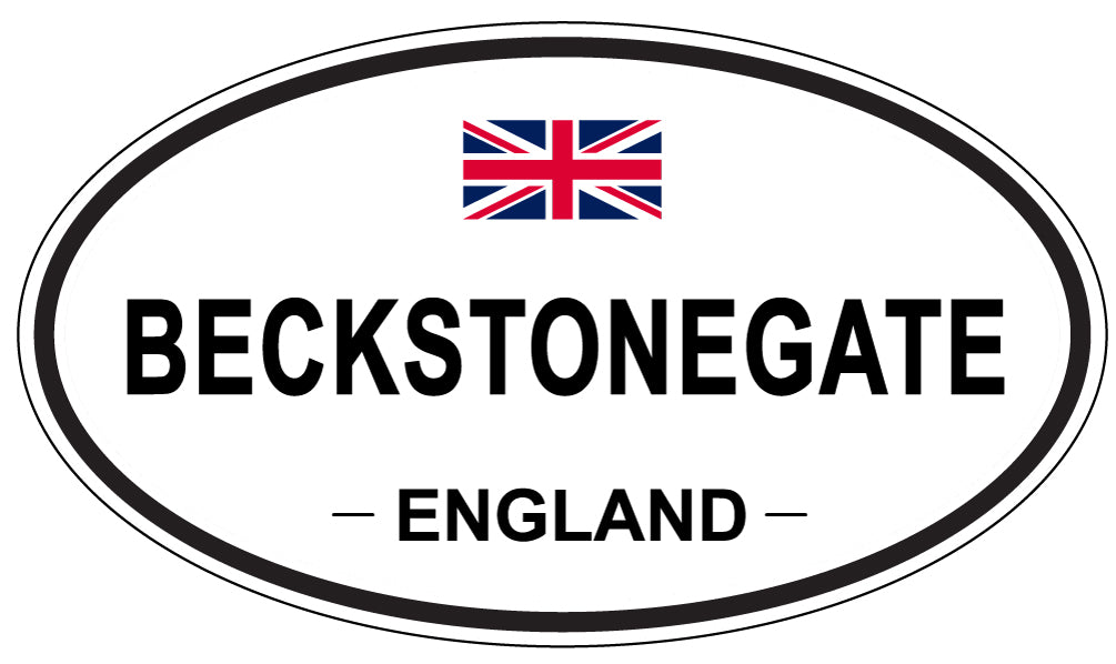 BECKSTONEGATE, ENGLAND - Oval Sticker