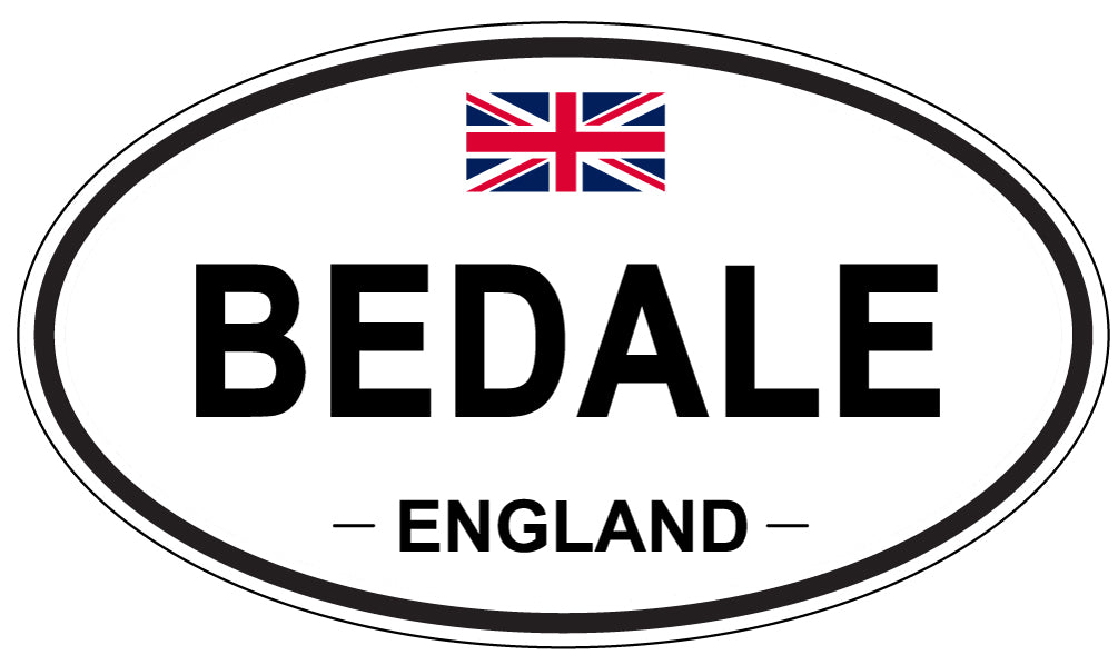 BEDALE, ENGLAND - Oval Sticker
