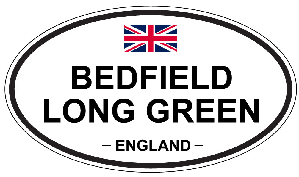 BEDFIELD LONG GREEN, ENGLAND - Oval Sticker