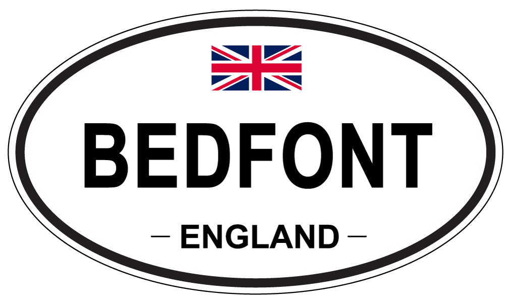 BEDFONT, ENGLAND - Oval Sticker