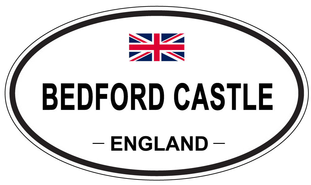 BEDFORD CASTLE, ENGLAND - Oval Sticker