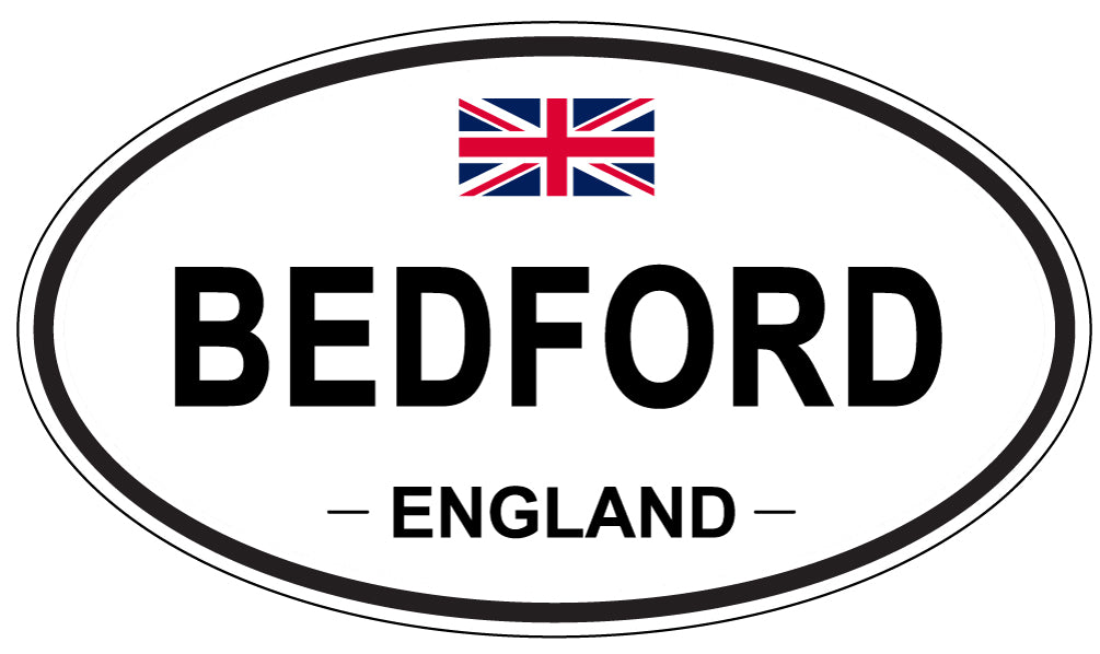 BEDFORD, ENGLAND - Oval Sticker