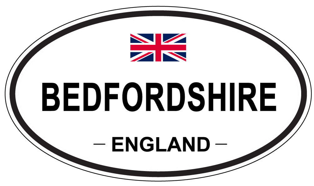 BEDFORDSHIRE, ENGLAND - Oval Sticker