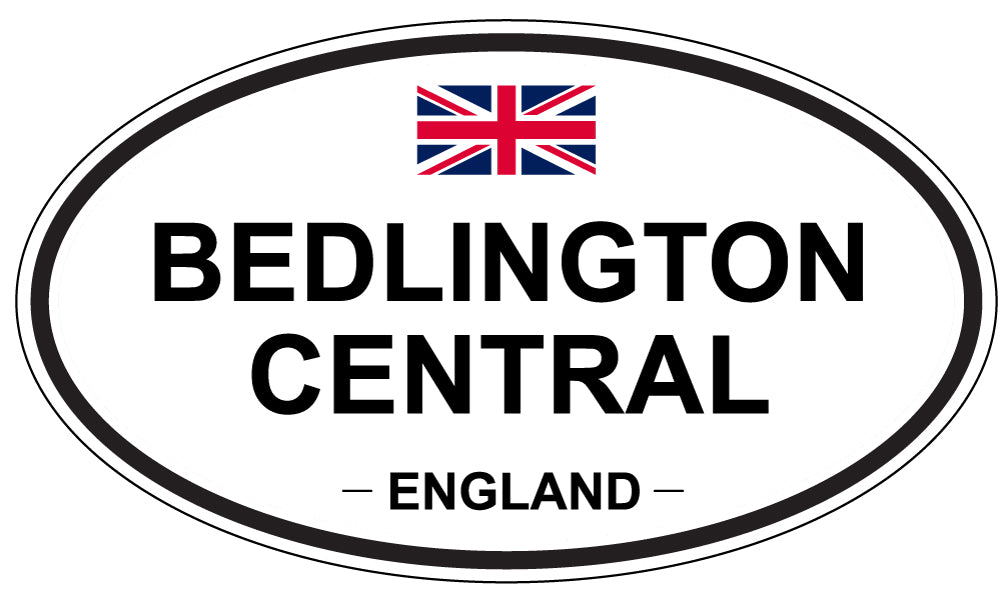 BEDLINGTON CENTRAL, ENGLAND - Oval Sticker