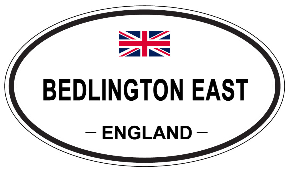 BEDLINGTON EAST, ENGLAND - Oval Sticker