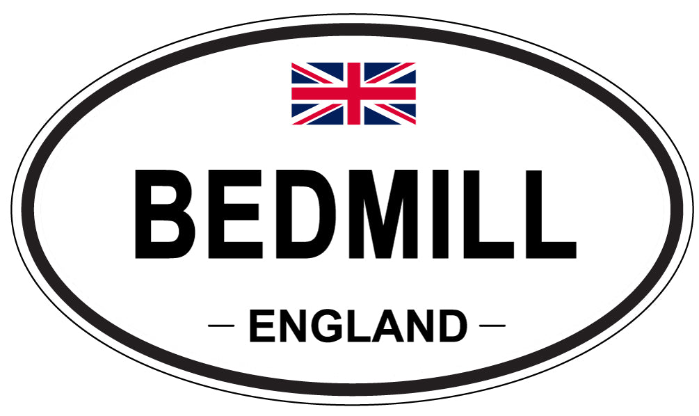BEDMILL, ENGLAND - Oval Sticker
