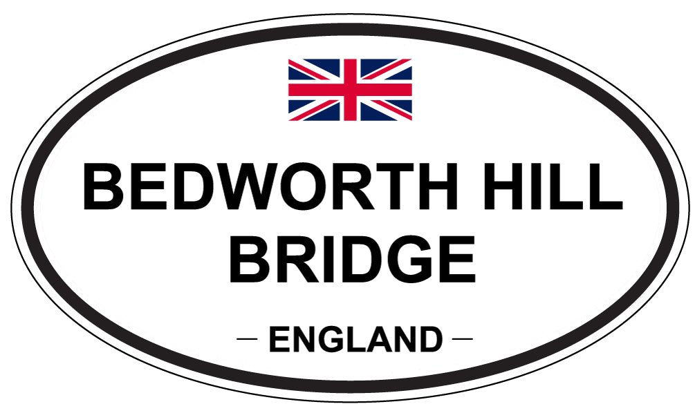 BEDWORTH HILL BRIDGE, ENGLAND - Oval Sticker