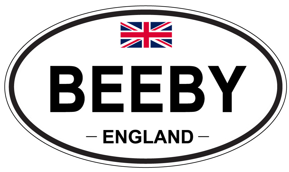 BEEBY, ENGLAND - Oval Sticker