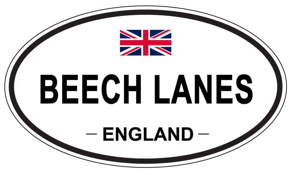 BEECH LANES, England - Oval Magnet