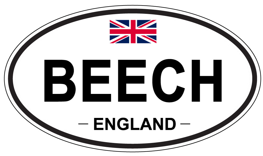 BEECH, ENGLAND - Oval Sticker
