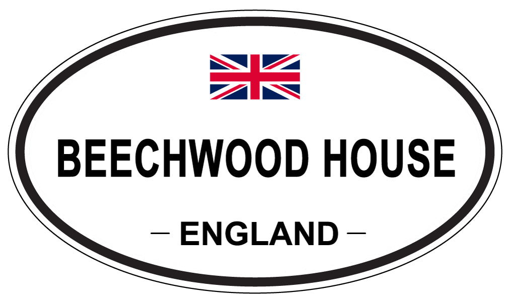 BEECHWOOD HOUSE, ENGLAND - Oval Sticker