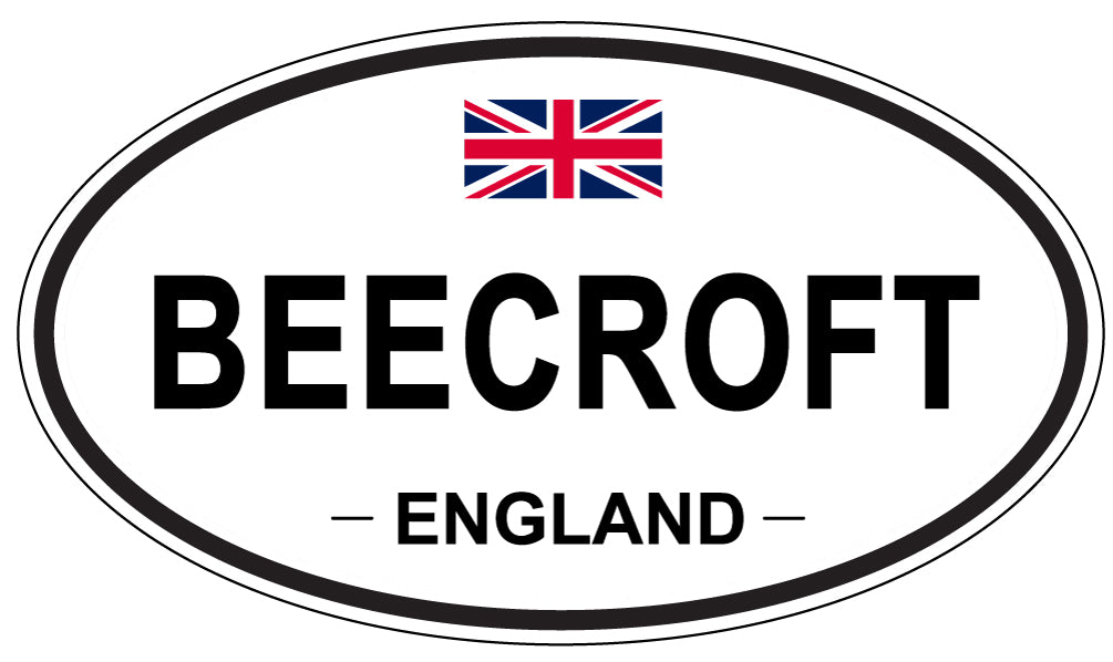 BEECROFT, ENGLAND - Oval Sticker