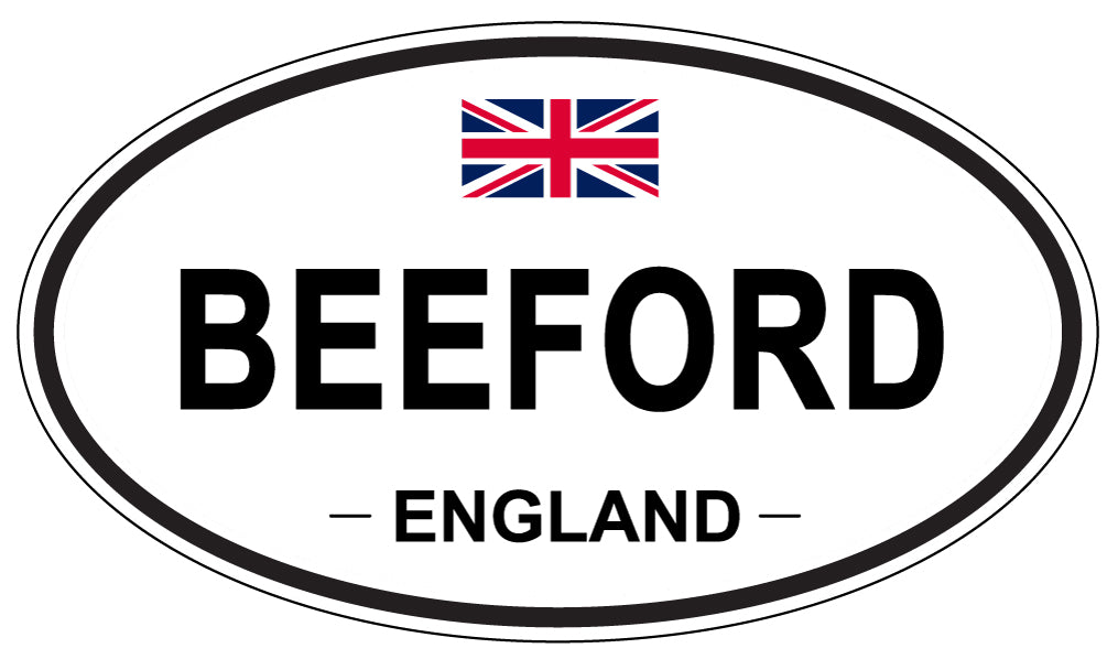 BEEFORD, ENGLAND - Oval Sticker