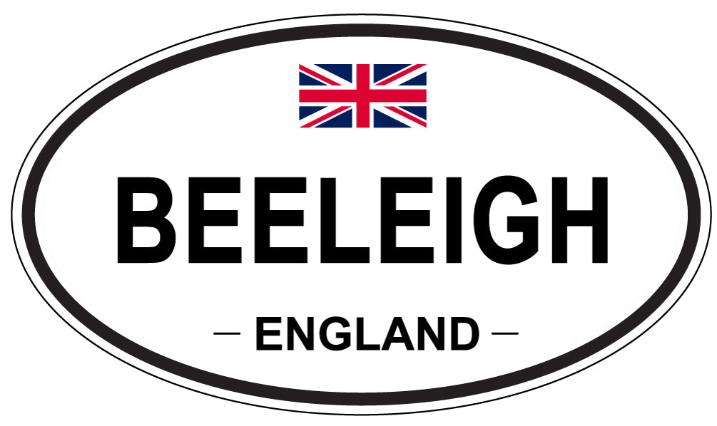 BEELEIGH, ENGLAND - Oval Sticker