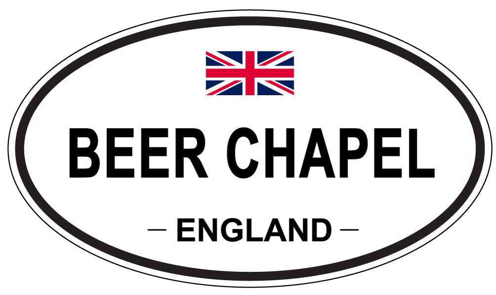 BEER CHAPEL, ENGLAND - Oval Sticker