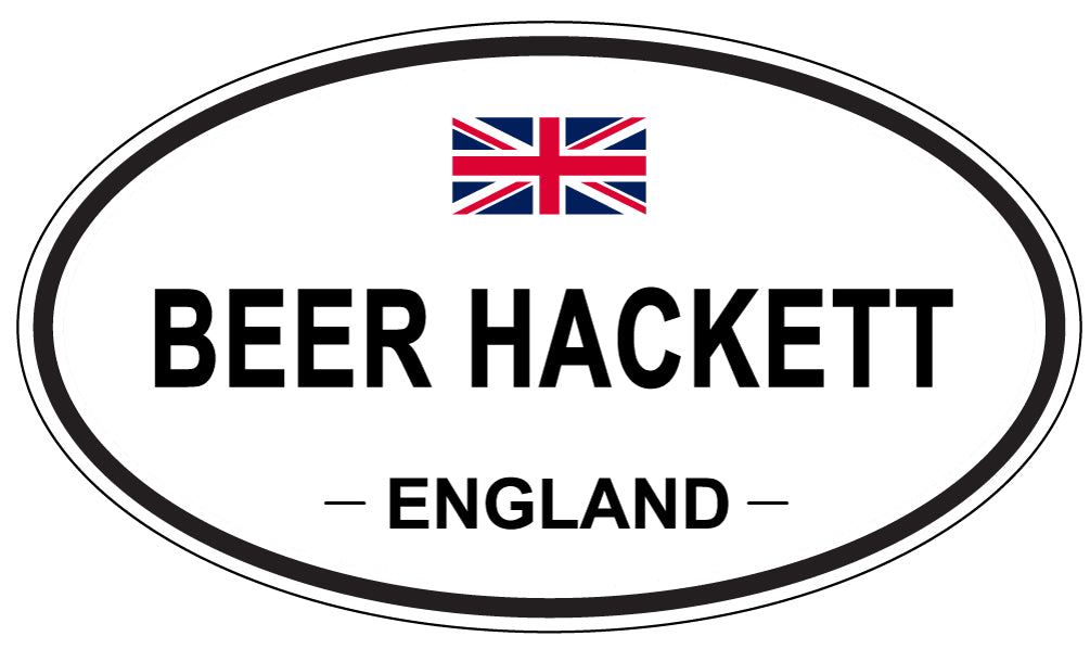 BEER HACKETT, ENGLAND - Oval Sticker
