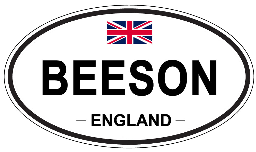 BEESON, ENGLAND - Oval Sticker