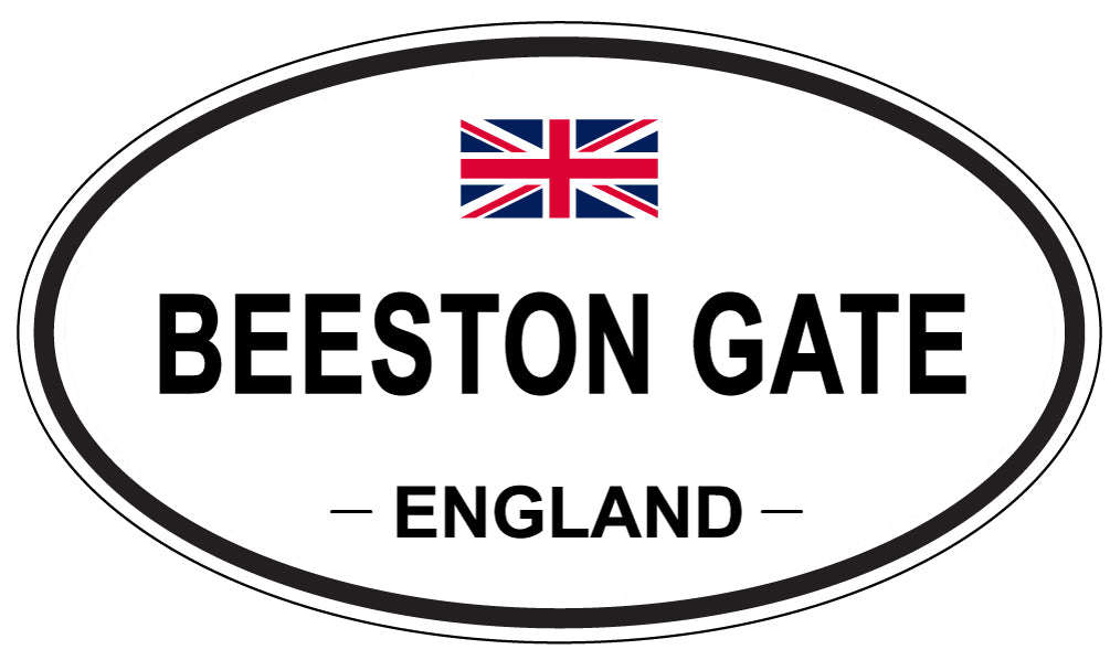 BEESTON GATE, ENGLAND - Oval Sticker