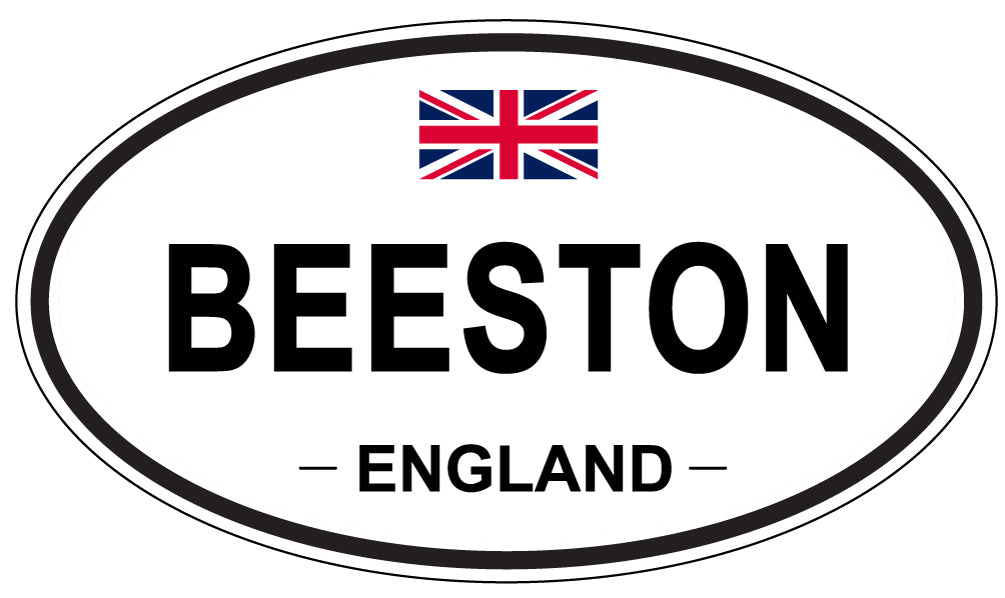 BEESTON, ENGLAND - Oval Sticker