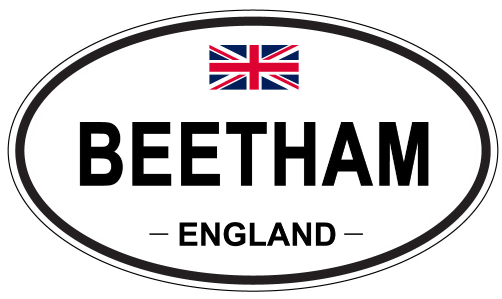 BEETHAM, ENGLAND - Oval Sticker