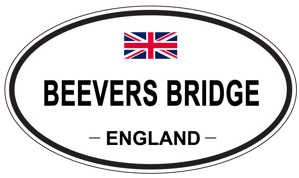 BEEVERS BRIDGE, ENGLAND - Oval Sticker