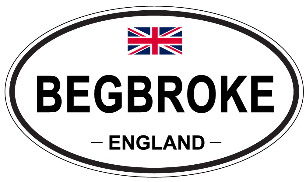 BEGBROKE, ENGLAND - Oval Sticker