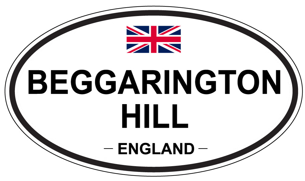 BEGGARINGTON HILL, ENGLAND - Oval Sticker