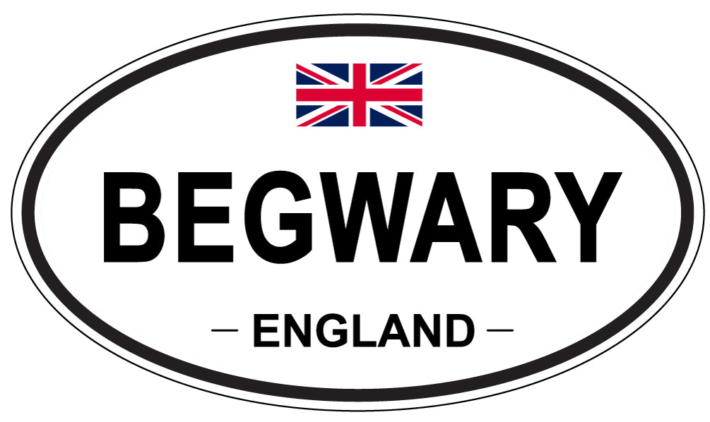BEGWARY, ENGLAND - Oval Sticker