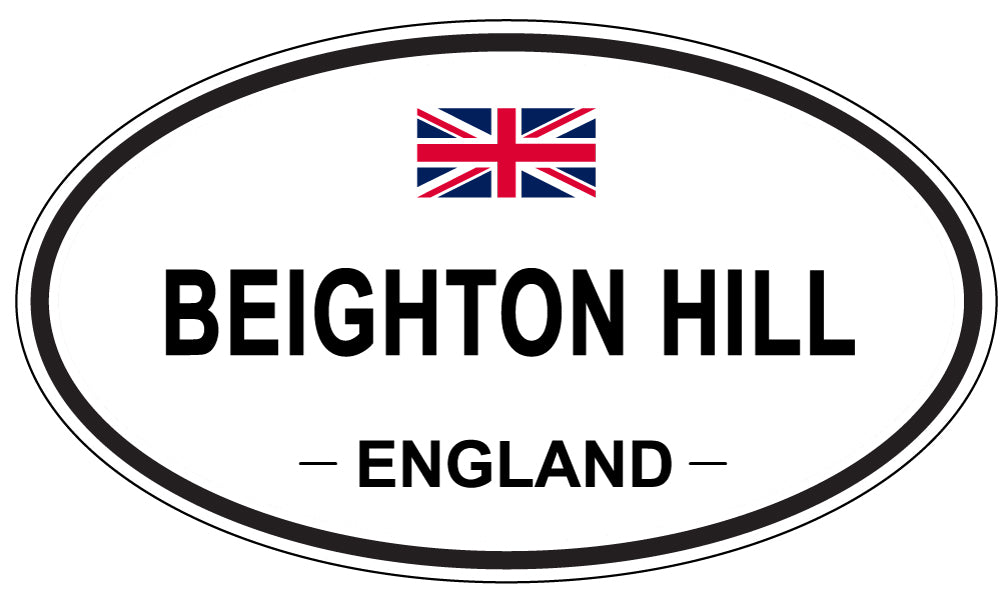 BEIGHTON HILL, ENGLAND - Oval Sticker