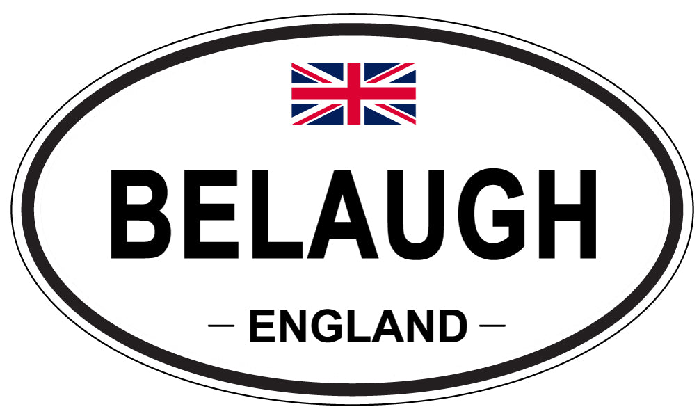 BELAUGH, ENGLAND - Oval Sticker