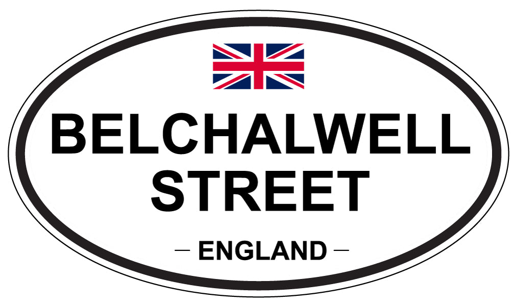 BELCHALWELL STREET, ENGLAND - Oval Sticker