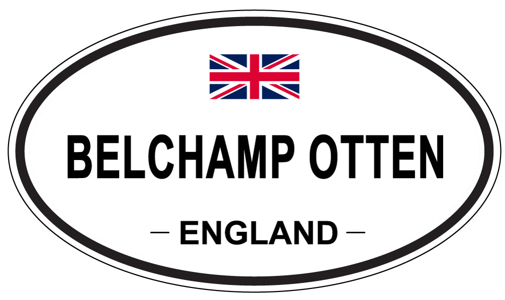 BELCHAMP OTTEN, ENGLAND - Oval Sticker