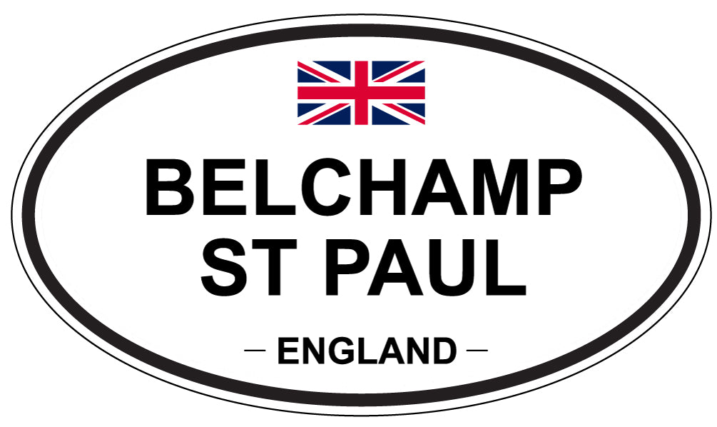 BELCHAMP ST PAUL, ENGLAND - Oval Sticker