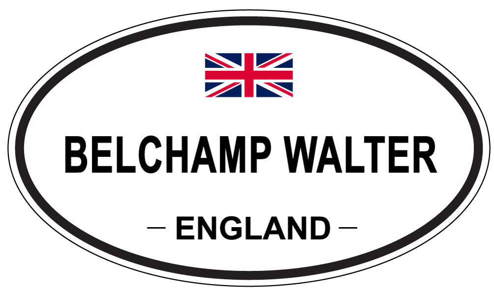 BELCHAMP WALTER, ENGLAND - Oval Sticker
