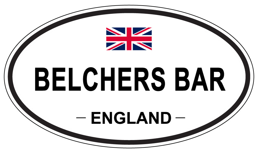 BELCHERS BAR, England - Oval Magnet