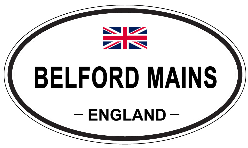 BELFORD MAINS, England - Oval Magnet