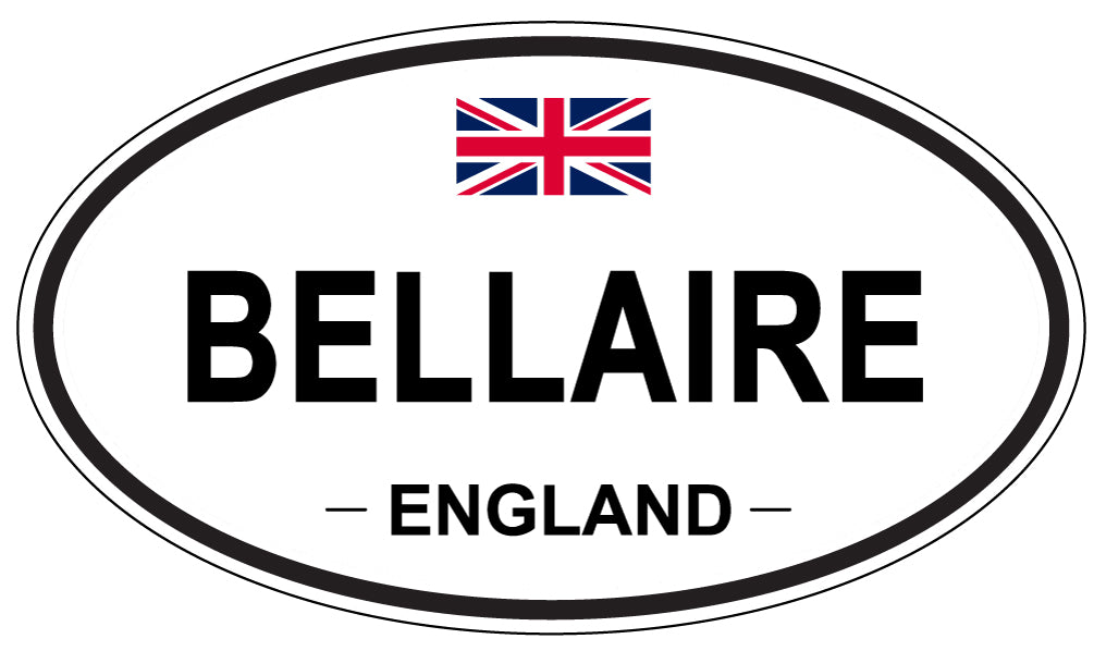 BELLAIRE, ENGLAND - Oval Sticker