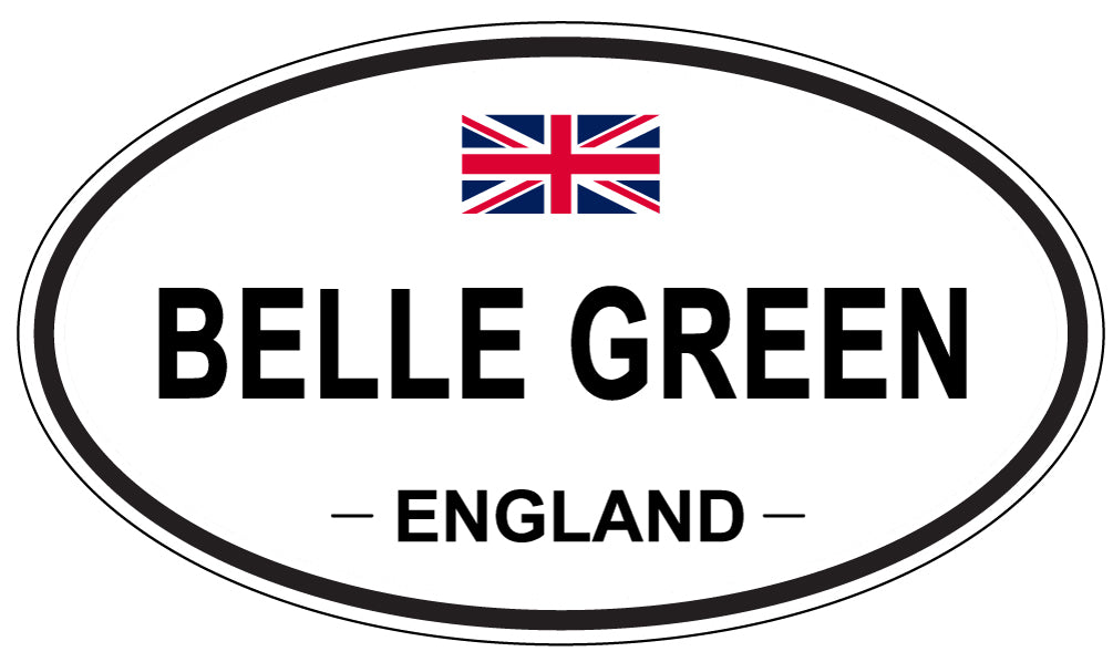 BELLE GREEN, ENGLAND - Oval Sticker