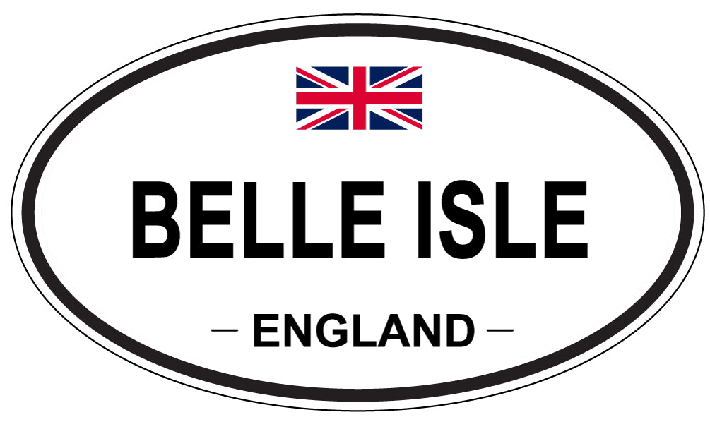 BELLE ISLE, ENGLAND - Oval Sticker