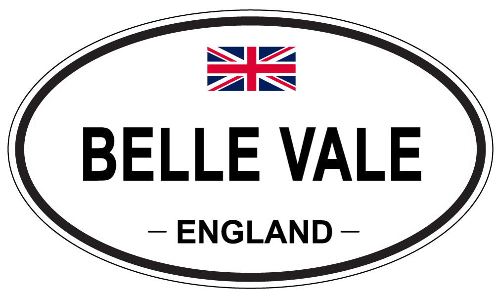 BELLE VALE, England - Oval Magnet