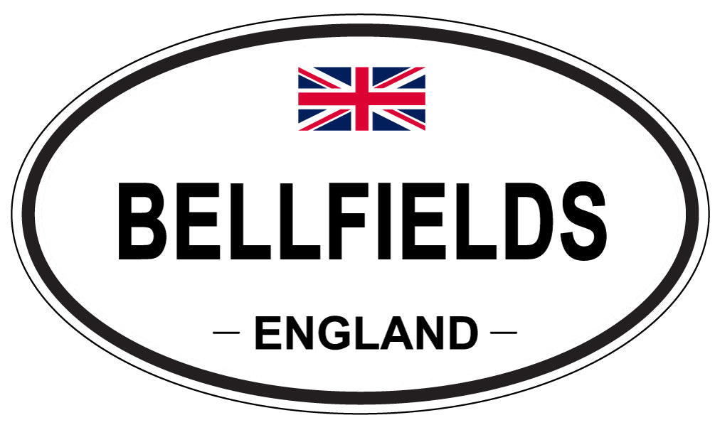BELLFIELDS, ENGLAND - Oval Sticker