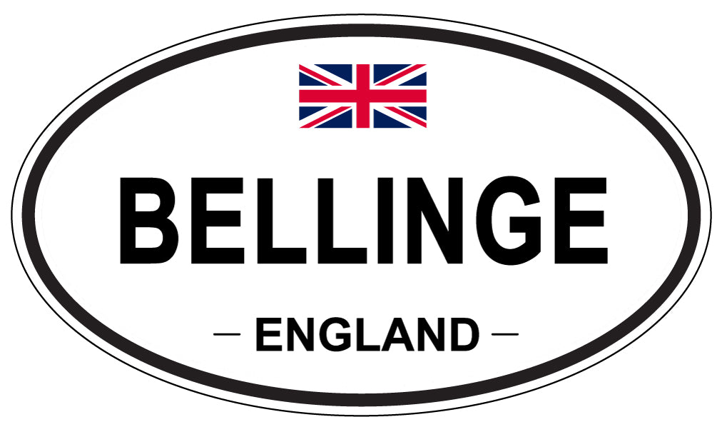 BELLINGE, ENGLAND - Oval Sticker