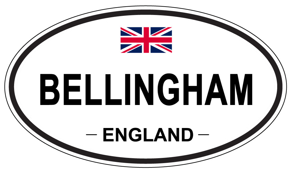 BELLINGHAM, ENGLAND - Oval Sticker