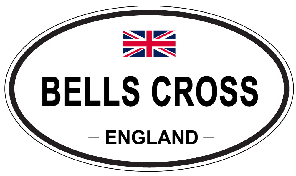BELLS CROSS, ENGLAND - Oval Sticker