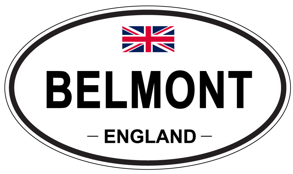 BELMONT, ENGLAND - Oval Sticker