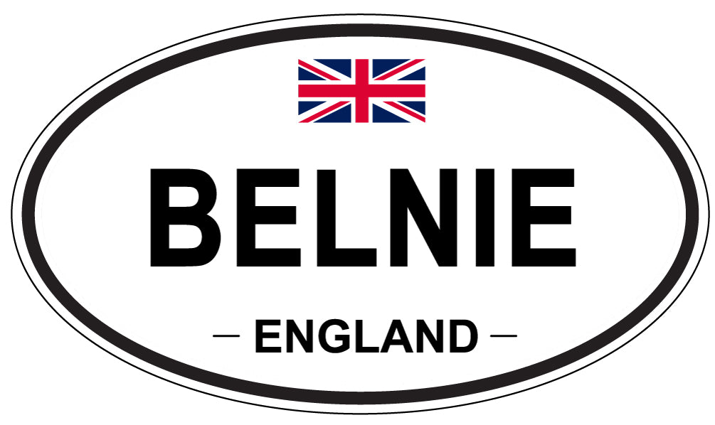 BELNIE, ENGLAND - Oval Sticker