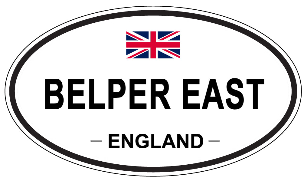 BELPER EAST, ENGLAND - Oval Sticker