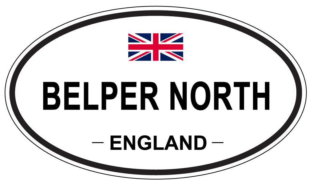 BELPER NORTH, ENGLAND - Oval Sticker