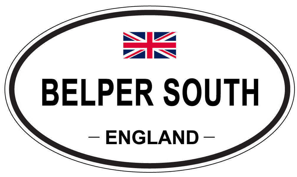 BELPER SOUTH, ENGLAND - Oval Sticker