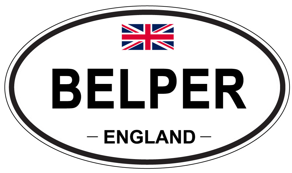 BELPER, ENGLAND - Oval Sticker